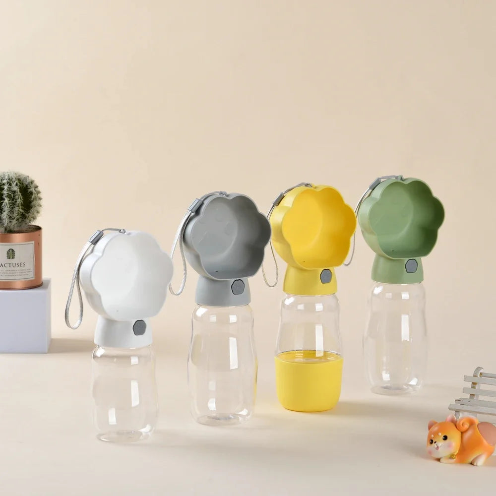 Botella Sorbo en sus cuatro colores: blanco, gris, amarillo y verde